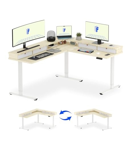 Flexispot Reversible L-Shaped Standing Desk with Monitor Shelf: $222.98 Flexispot Reversible L-Shaped Standing Desk with Monitor Shelf: $222.98