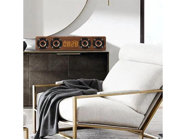 Rechargeable Wooden Bluetooth Speaker with FM Radio and Digital Clock: $70.56 Rechargeable Wooden Bluetooth Speaker with FM Radio and Digital Clock: $70.56