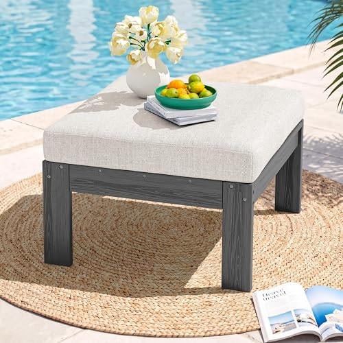 Serwall HDPE Outdoor Ottoman with Cushions: $93.49 Serwall HDPE Outdoor Ottoman with Cushions: $93.49