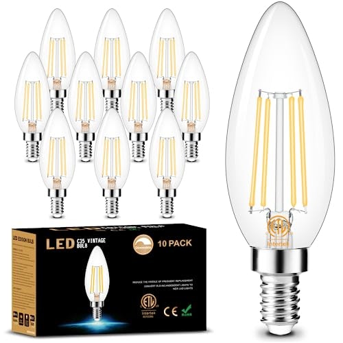 Cotanic 4000K Dimmable E12 LED Candelabra Bulb 10-Pack: $19.97