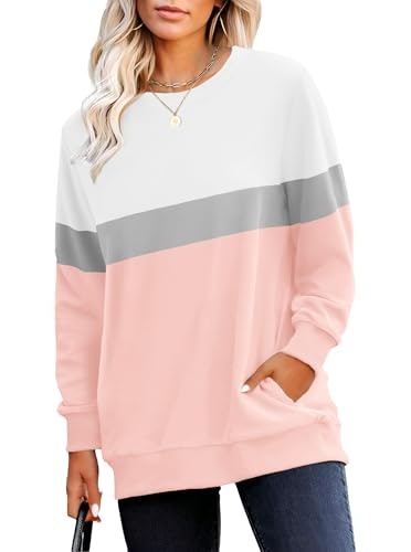 Rumia Women's Crewneck Long Sleeve Pocket Sweatshirt: $17.99 Rumia Women's Crewneck Long Sleeve Pocket Sweatshirt: $17.99