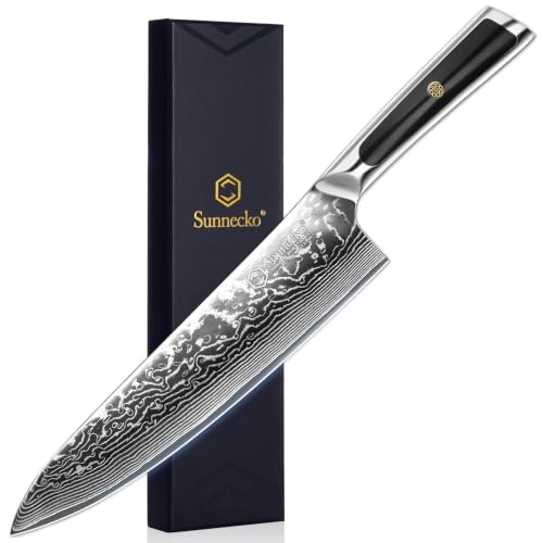 Sunnecko 8-Inch Japanese Damascus Chef Knife: $49.99 Sunnecko 8-Inch Japanese Damascus Chef Knife: $49.99
