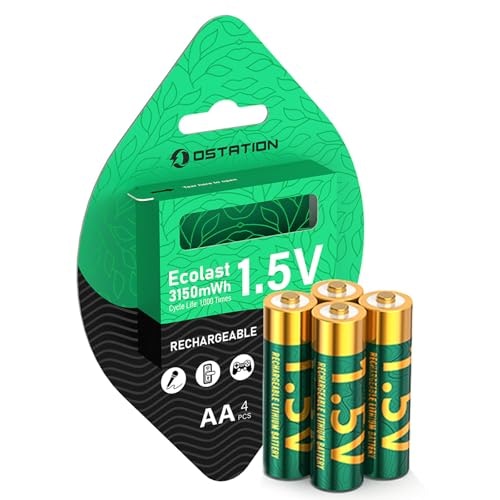 Ostation 1.5V AA Rechargeable Lithium Batteries 4-Pack: $13.48