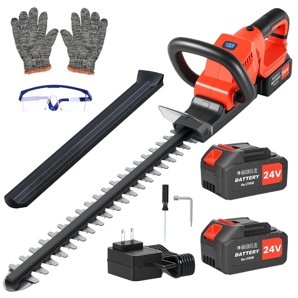 22-Inch 21V Cordless Hedge Trimmer 2-Battery Kit: $57.99