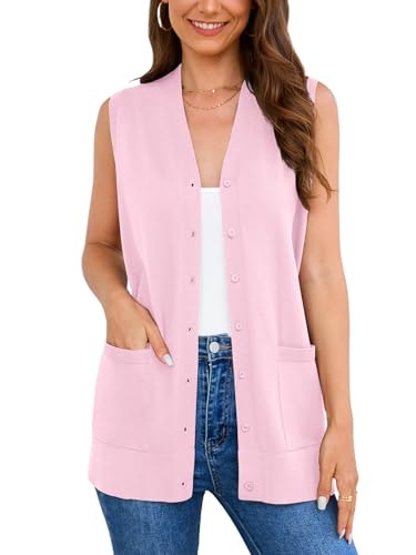 Veryoung Women's Lightweight Sleeveless Button-Up Cardigan Vest: $20.39 Veryoung Women's Lightweight Sleeveless Button-Up Cardigan Vest: $20.39