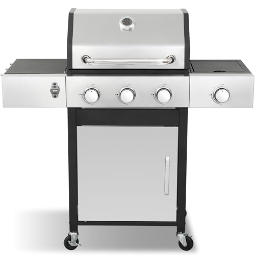 Lmnochm 3-Burner 39,000 BTU Propane Gas Grill with Side Burner: $209.95 Lmnochm 3-Burner 39,000 BTU Propane Gas Grill with Side Burner: $209.95