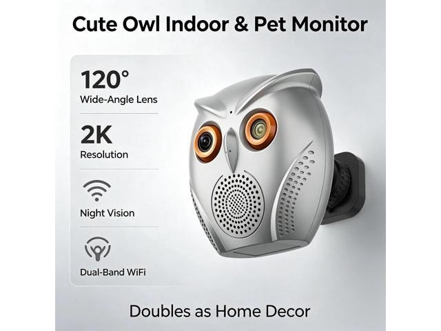 Picturesky 2K Owl-Shaped Indoor Pet Camera: $45.99 Picturesky 2K Owl-Shaped Indoor Pet Camera: $45.99