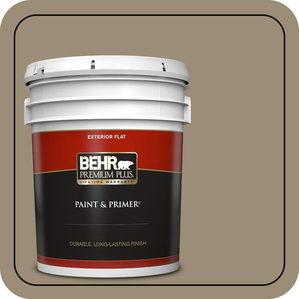 Behr Premium Plus 5-Gallon Twig Basket Flat Exterior Paint and Primer: $215
