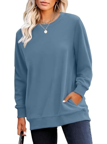 Rumia Women's Crewneck Long Sleeve Pocket Sweatshirt: $13.49 Rumia Women's Crewneck Long Sleeve Pocket Sweatshirt: $13.49