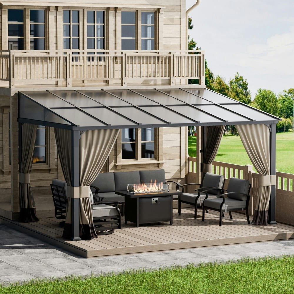 Alaulm 10x14-Foot Hardtop Wall-Mounted Gazebo: $327.01 Alaulm 10x14-Foot Hardtop Wall-Mounted Gazebo: $327.01
