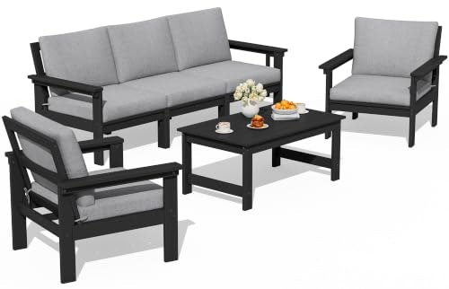 Serwall HDPE Outdoor Patio Couch Set: $577.99 Serwall HDPE Outdoor Patio Couch Set: $577.99