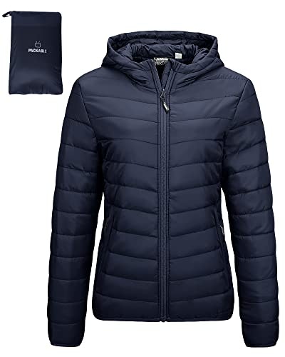 Outdoor Ventures Women's Lightweight Packable Hooded Puffer Jacket: $44.79