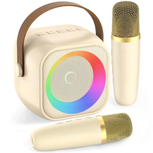 Portable Karaoke Speaker with 2 Microphones: $20.89 Portable Karaoke Speaker with 2 Microphones: $20.89