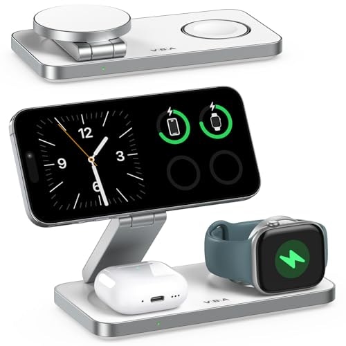 VBA 3-in-1 Foldable MagSafe Wireless Charging Station: $29.98