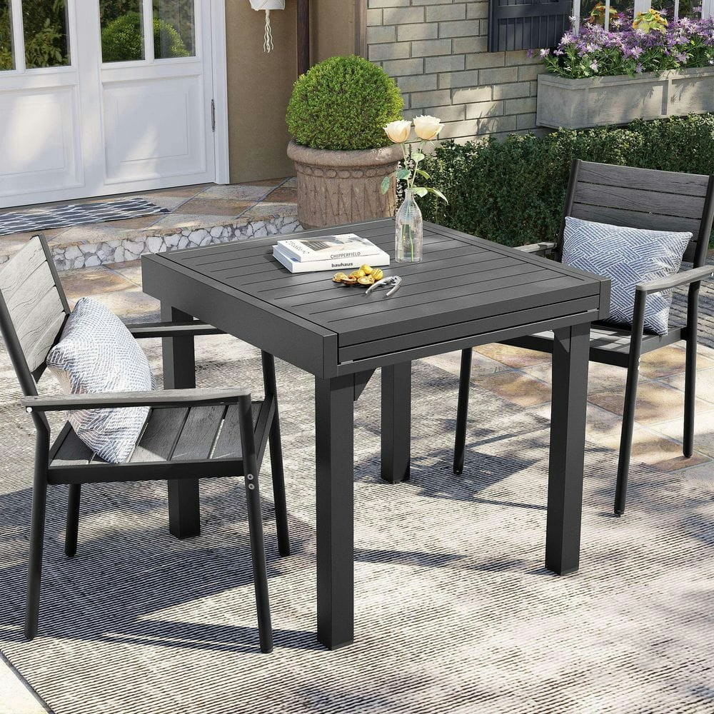 3-Piece Aluminum Extendable Patio Dining Set: $538 3-Piece Aluminum Extendable Patio Dining Set: $538