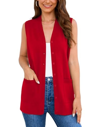 Veryoung Women's Lightweight Sleeveless Button-Down Cardigan Vest: $22.09 Veryoung Women's Lightweight Sleeveless Button-Down Cardigan Vest: $22.09