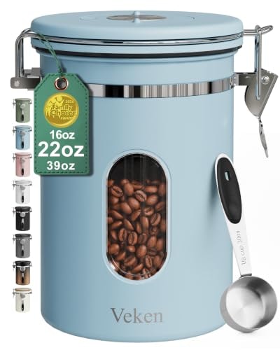 Veken 22oz Airtight Stainless Steel Coffee Canister: $25.98 Veken 22oz Airtight Stainless Steel Coffee Canister: $25.98