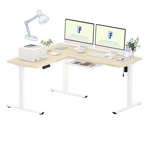 Flexispot 63 x 55-inch Reversible L-Shaped Standing Desk with Drawers: $331.49 Flexispot 63 x 55-inch Reversible L-Shaped Standing Desk with Drawers: $331.49