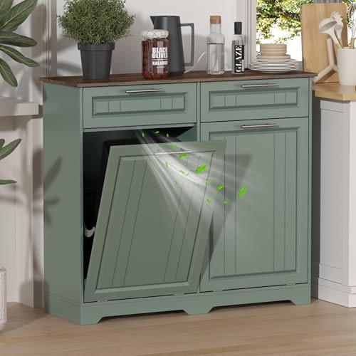 Double 10-Gallon Tilt-Out Trash Can Cabinet: $144.49 Double 10-Gallon Tilt-Out Trash Can Cabinet: $144.49