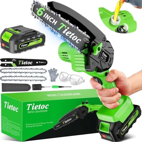 Tietoc 6-Inch Cordless Electric Chainsaw: $28.46 Tietoc 6-Inch Cordless Electric Chainsaw: $28.46