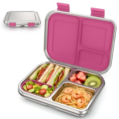 Babhamness Stainless Steel 3-Compartment Bento Lunch Box: $39.09