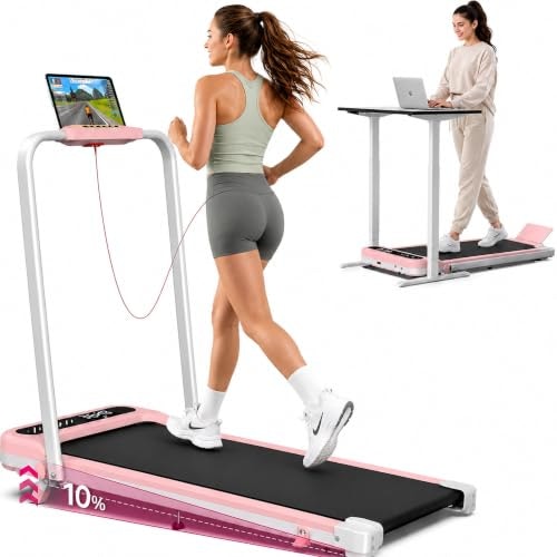 Cardirun Foldable Walking Pad with Incline and Handlebar: $159.98