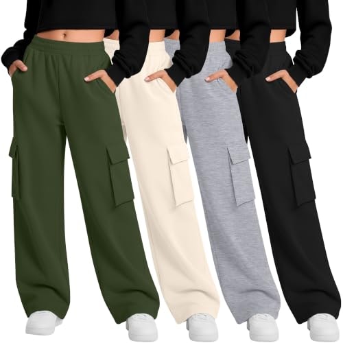 LessonZoo Girl's Cargo Sweatpants 4-Pack: $42.49 LessonZoo Girl's Cargo Sweatpants 4-Pack: $42.49