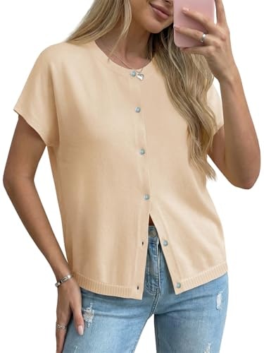 Saodimallsu Women's Lightweight Short Sleeve Cardigan: $21.79 Saodimallsu Women's Lightweight Short Sleeve Cardigan: $21.79