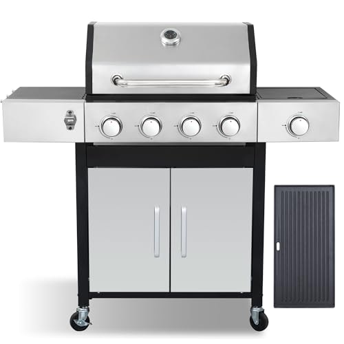 Lmnochm 4-Burner 49,000 BTU Propane Gas Grill and Griddle Combo: $229.99 Lmnochm 4-Burner 49,000 BTU Propane Gas Grill and Griddle Combo: $229.99