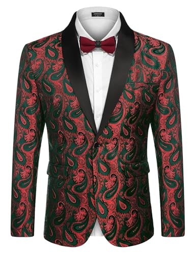 Coofandy Men's Floral Paisley Shawl Lapel Tuxedo Blazer: $50.57 Coofandy Men's Floral Paisley Shawl Lapel Tuxedo Blazer: $50.57