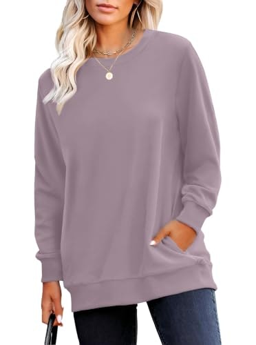 Rumia Women's Crewneck Long Sleeve Pocket Sweatshirt: $19.98 Rumia Women's Crewneck Long Sleeve Pocket Sweatshirt: $19.98