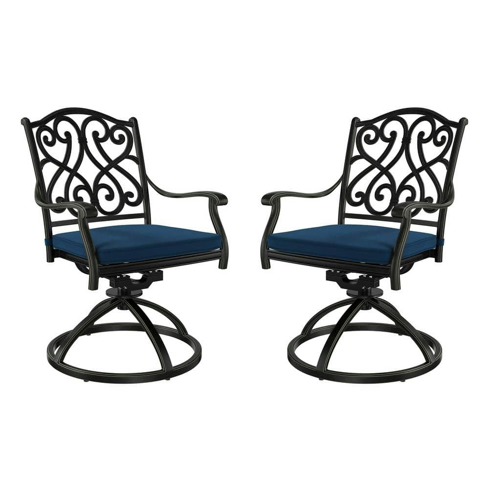 Cast Aluminum Outdoor Patio Swivel Dining Chair 2-Pack: $561.70