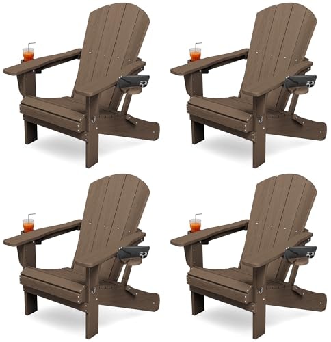 Kingyes Folding Adirondack Chair 4-Pack: $317.04
