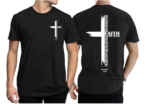 Eatbook Faith Over Fear Cross Graphic T-Shirt: $8.49 Eatbook Faith Over Fear Cross Graphic T-Shirt: $8.49