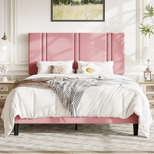 Allewie Queen Platform Bed Frame with Adjustable Headboard: $105.96 Allewie Queen Platform Bed Frame with Adjustable Headboard: $105.96