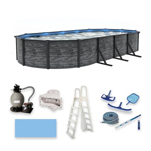 Blue Wave Marbella 12-ft x 24-ft Oval 52-in Deep Above Ground Swimming Pool: $1,633.62