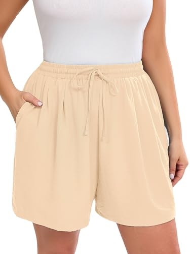 AusLook Plus Size Women's High Waisted Wide Leg Shorts: $16.99 AusLook Plus Size Women's High Waisted Wide Leg Shorts: $16.99