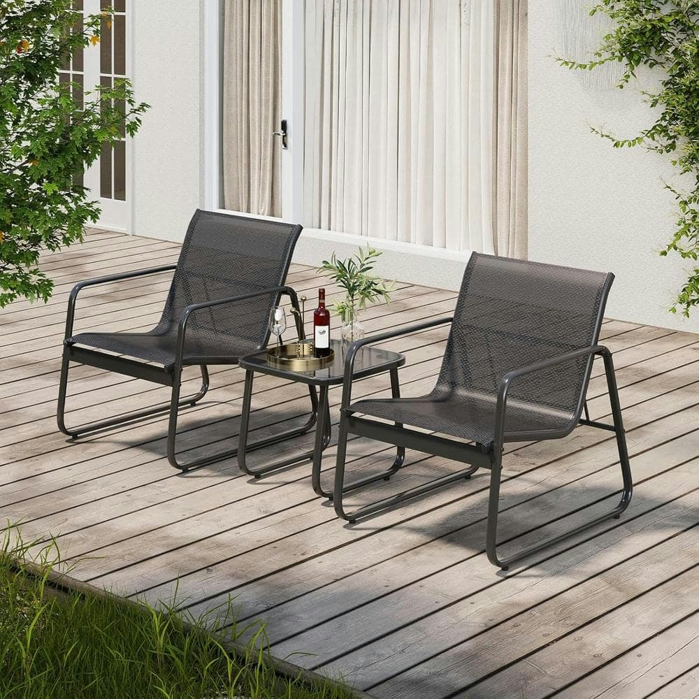 Patio Chairs and Table Set 3-Piece: $69.76