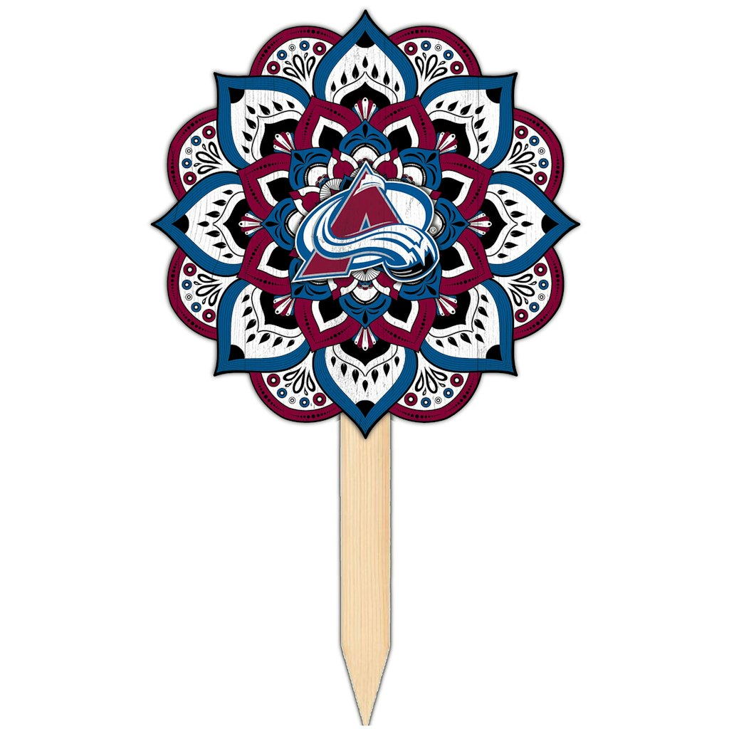 Colorado Avalanche 18" x 12" Mandala Yard Stake: $29.99 Colorado Avalanche 18" x 12" Mandala Yard Stake: $29.99
