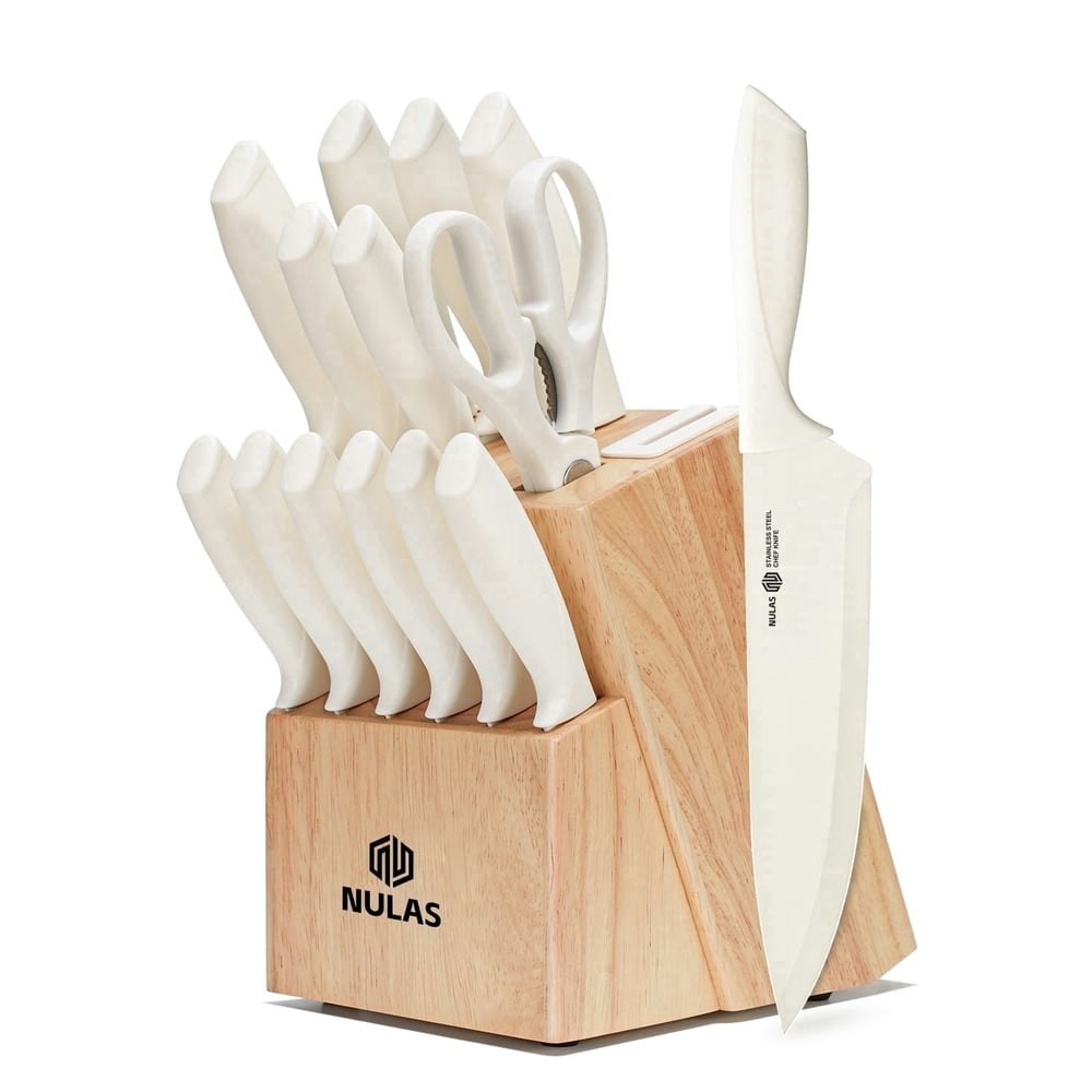 Nulas 14-Piece Knife Block Set with Built-in Sharpener: $35.99 Nulas 14-Piece Knife Block Set with Built-in Sharpener: $35.99