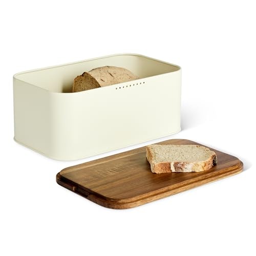 Amazon Basics Carbon Steel Bread Box with Acacia Wood Lid: $15.83 Amazon Basics Carbon Steel Bread Box with Acacia Wood Lid: $15.83