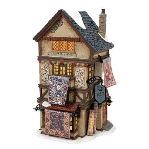 Department 56 Dickens Village Kingsford Rug Merchant Shop 8.46-inch Light-Up Building: $165.52 Department 56 Dickens Village Kingsford Rug Merchant Shop 8.46-inch Light-Up Building: $165.52
