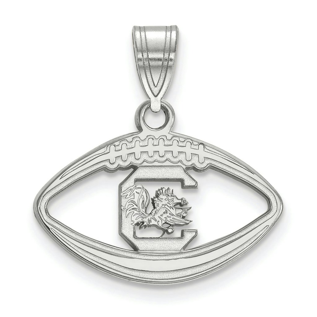South Carolina Gamecocks Sterling Silver Football Pendant: $99.99