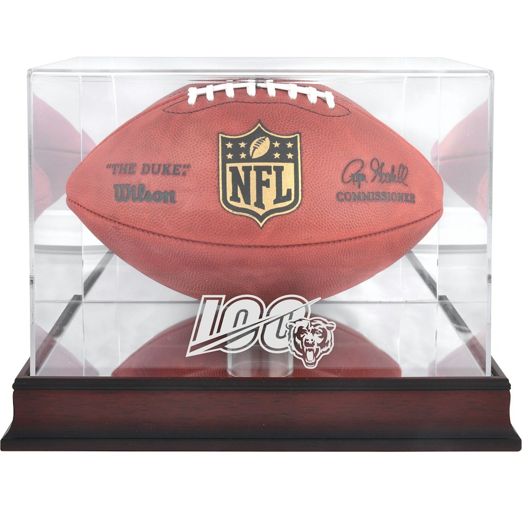 Chicago Bears NFL 100 Logo Mahogany Football Display Case: $84.99 Chicago Bears NFL 100 Logo Mahogany Football Display Case: $84.99