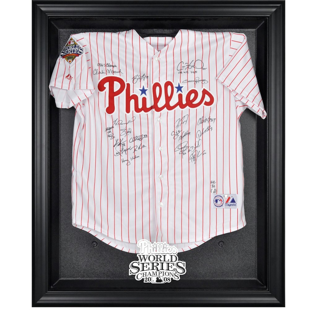 Philadelphia Phillies 2008 World Series Champions Framed Jersey Display Case: $279.99