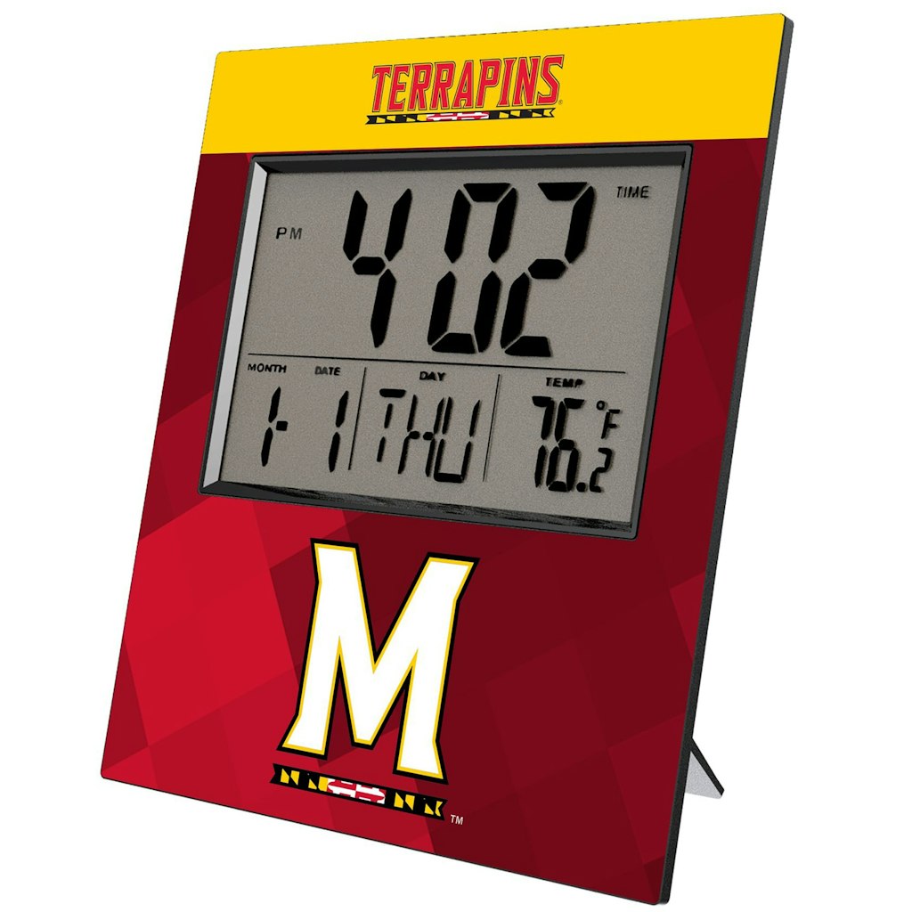 Keyscaper Maryland Terrapins Color Block Digital Desk Clock: $49.99