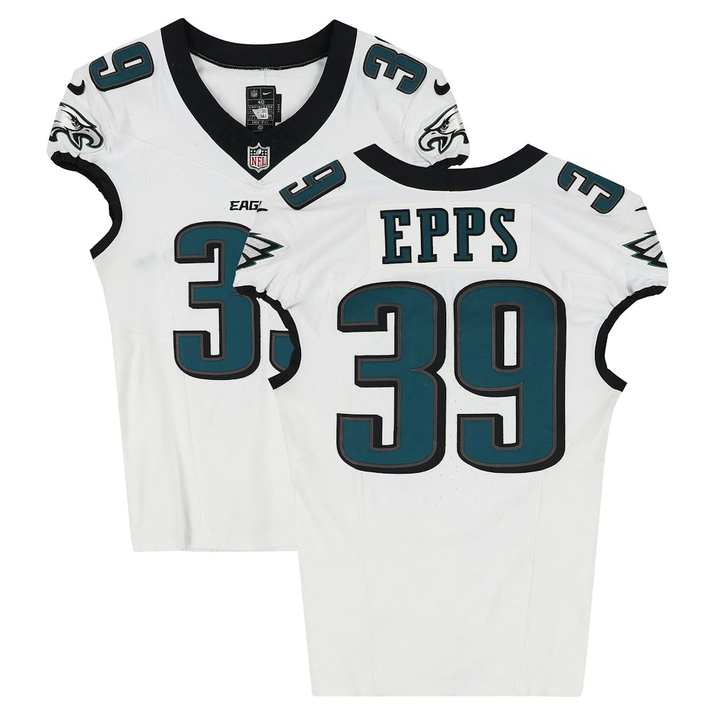 Marcus Epps Philadelphia Eagles Game-Used #39 White Jersey: $999.99