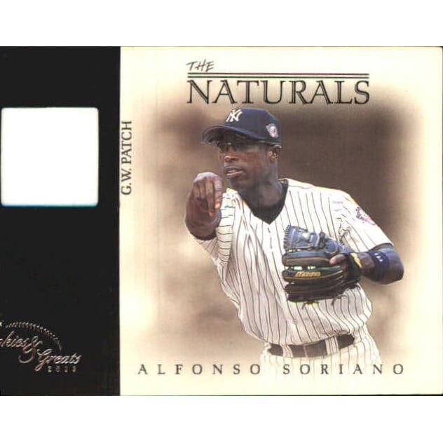 2003 Fleer Rookies and Greats Alfonso Soriano The Naturals Game Patch Card: $35