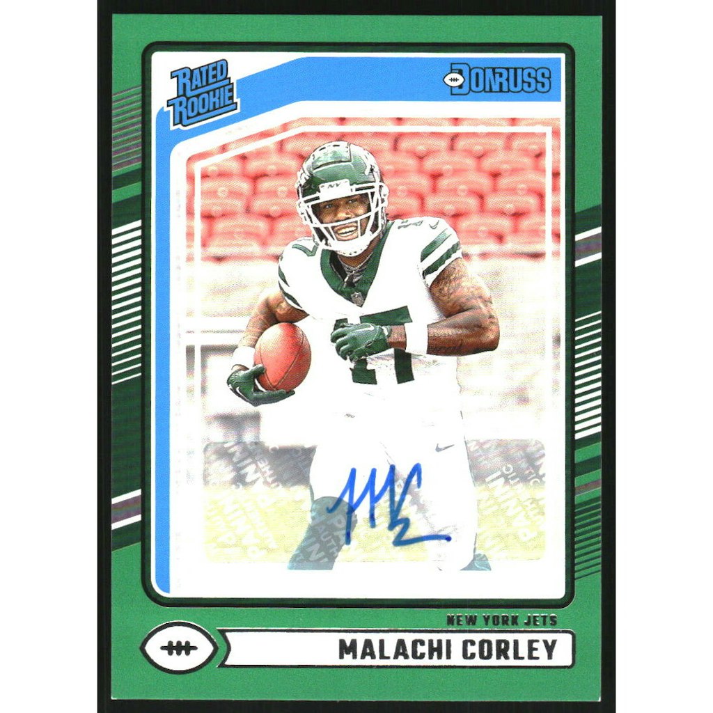 2024 Donruss Rated Rookies Green Autograph Malachi Corley #333: $10.80 2024 Donruss Rated Rookies Green Autograph Malachi Corley #333: $10.80