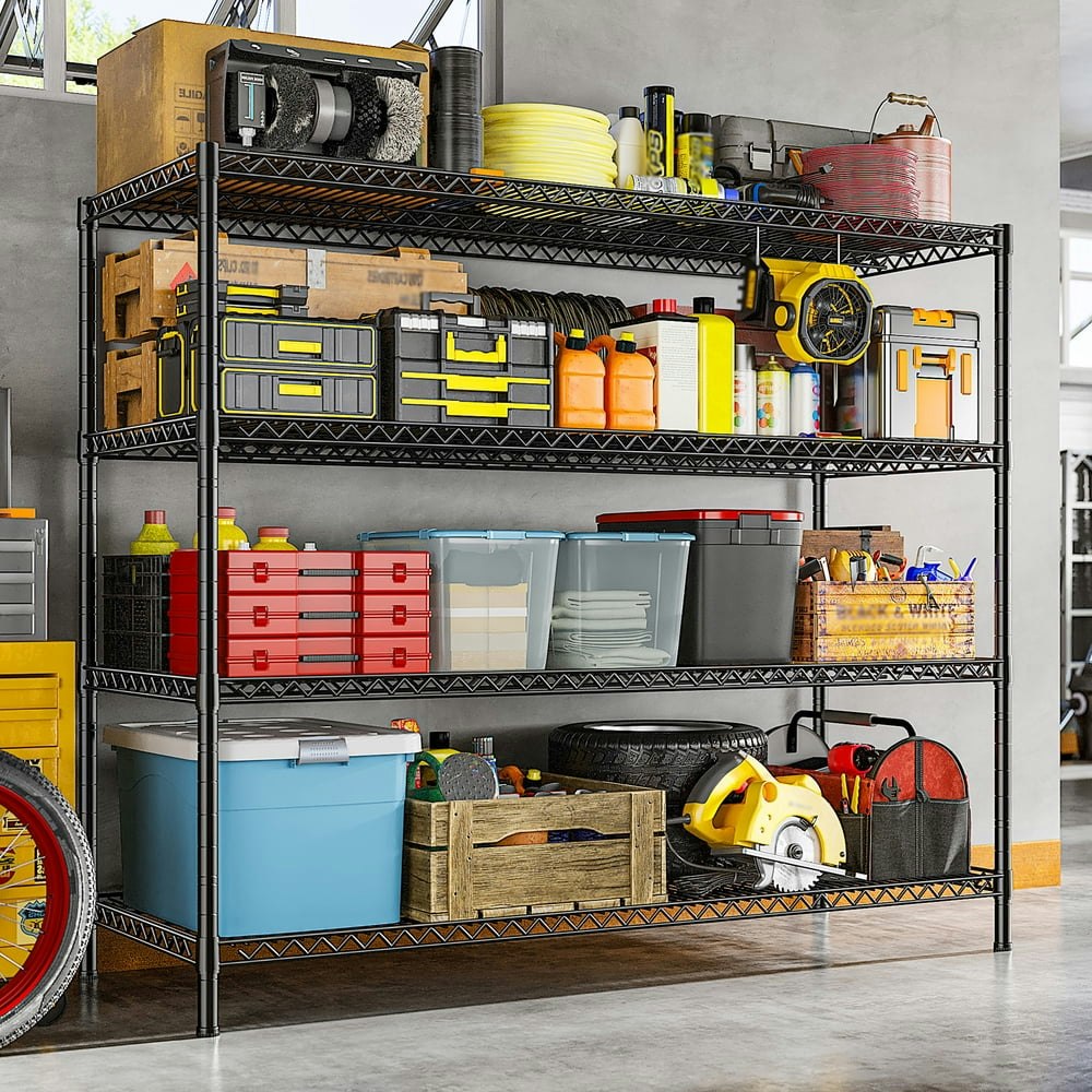 Reibii 2,560lb 4-Tier Heavy Duty Metal Storage Rack: $95.01 Reibii 2,560lb 4-Tier Heavy Duty Metal Storage Rack: $95.01